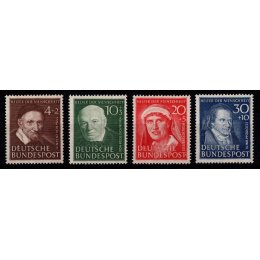1951 - Vesttyskland - AFA 1106-09 - Komplet sæt - Postfrisk.